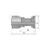 Parker Preskobling SAE 1'' x 45mm Ø Lige Flange (3000psi)