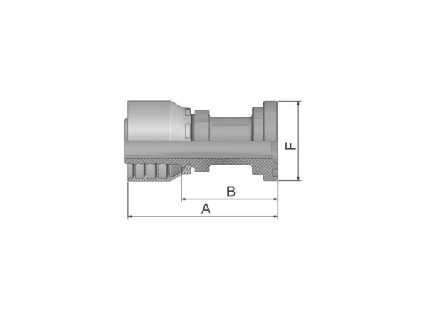 Parker Preskobling SAE 1'' x 45mm Ø Lige Flange (3000psi)
