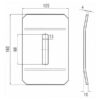 Skrabeplade 160x105x4mm Passer til: 8008090