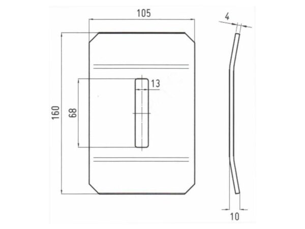 Skrabeplade 160x105x4mm Passer til: 8008090