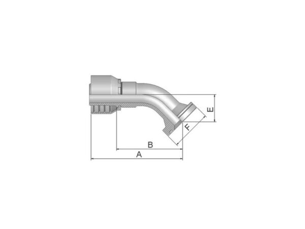 Parker Preskobling SAE 3/4'' x 38mm Ø 135° Flange (3000psi)