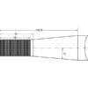 Frontlæssetand - Lige 830mm, Gevind: M30 x 2.00 (Firkantet) Passer til: 5068003