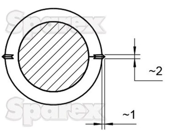Frontlæssetand - Buet 680mm, Gevind: M20 x 1.50 (Firkantet) Passer til: 5068102