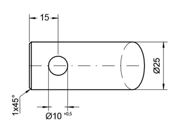 Frontlæssetand - Buet 440mm, (Rund) Passer til: DC025440