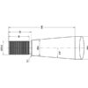 Frontlæssetand - Lige 1010mm, Gevind: M30 x 2.00 (Firkantet) Passer til: 23501501