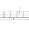 Dobbeltstuds - : 8'' (200mm) (galvaniseret)