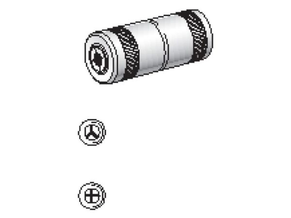 Mundstykke 1/8 BSP - 3 Jaw
