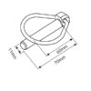 Ringsplit (pæreformet), Stift Ø11mm x 70mm