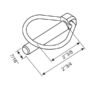 Ringsplit (pæreformet), Stift Ø11mm x 70mm