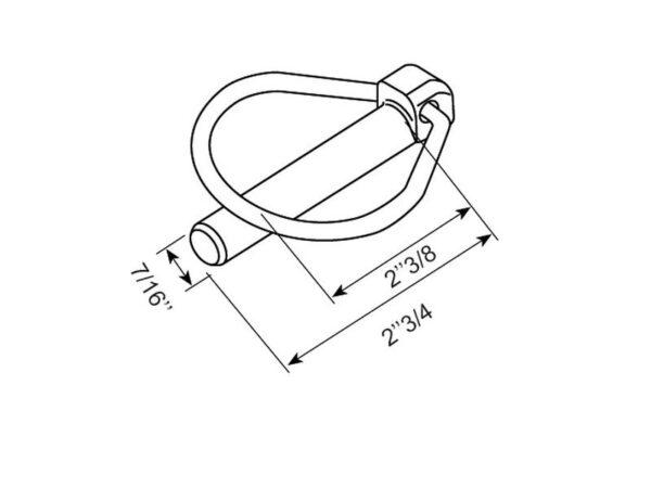 Ringsplit (pæreformet), Stift Ø11mm x 70mm