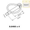 Ringsplit (pæreformet), Stift Ø11mm x 70mm (4 stk. Agripak)
