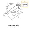 Ringsplit (pæreformet), Stift Ø11mm x 70mm (4 stk. Agripak)
