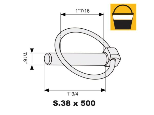 Ringsplit (rund), Stift Ø8mm x 44.5mm (500 stk. Large Bucket)