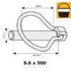 Ringsplit (pæreformet), Stift Ø11mm x 44.5mm (500 stk. Large Bucket)