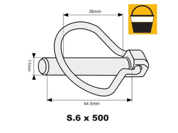 Ringsplit (pæreformet), Stift Ø11mm x 44.5mm (500 stk. Large Bucket)