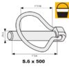 Ringsplit (pæreformet), Stift Ø11mm x 44.5mm (500 stk. Large Bucket)