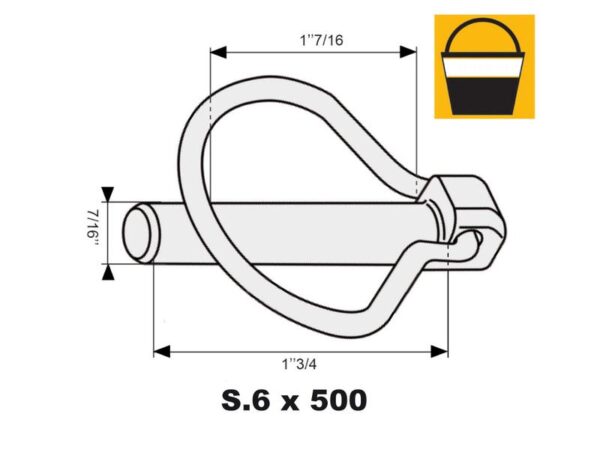 Ringsplit (pæreformet), Stift Ø11mm x 44.5mm (500 stk. Large Bucket)