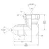Hydraulikadapter 3/4'' JIC Han x 3/4'' JIC Drejelig hun 90° Kompakt udstødningsbøjning