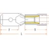 Kabelsko (flad), Standard Grip - Han, 6.3mm, Gul (4.0 - 6.0mm) (Agripak 25 stk.)