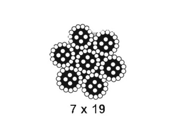 Stålwire - Stål, Ø5mm x 50M