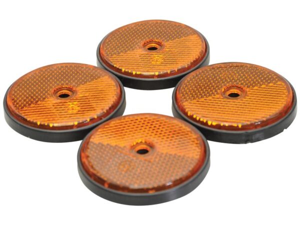 Refleks (rund) Ø61mm (Orange) (4 stk.) Agripak