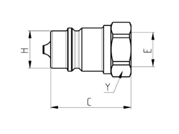8904_pic10 Sparex Lynkobling Han 1/2'' Krop tommer x 3/4'' UNF Hun