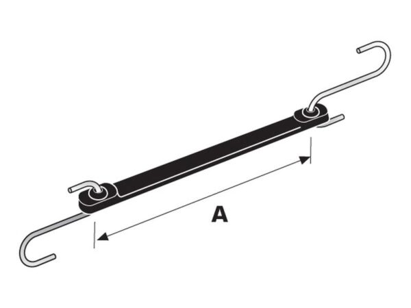 Gummistrop 230mm (m/krog)