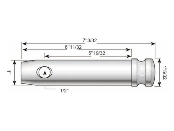 Topstangsbolt 25x142mm Kat. 2 (Ø25mm)