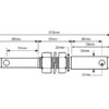 Redskabsbolt dobbelt 22 - 28x203mm, Gevind 7/8x57mm Kat. 1/2 (Ø22/28mm)