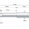 Redskabsbolt påsvejsning 22 - 28x181mm Kat. 1/2 (Ø22/28mm)