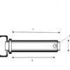 Trækbolt (m/kæde & ringsplit) 25x157mm