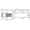 Redskabsbolt 36x149mm, Gevind 1-1/8x48mm Kat. 3 (Ø36mm)