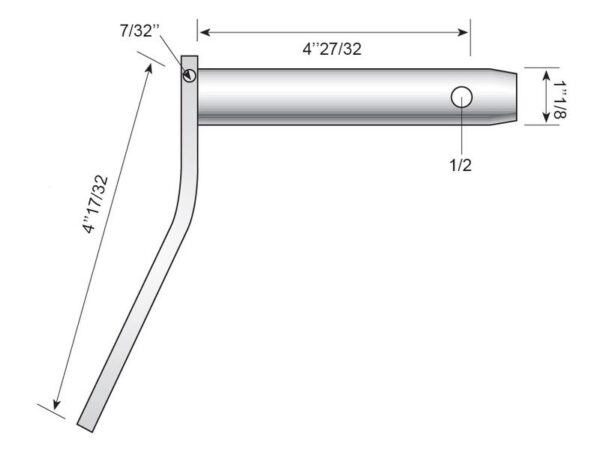 Liftbolt m/håndtag 28x123mm Kat.2 (Ø28mm)