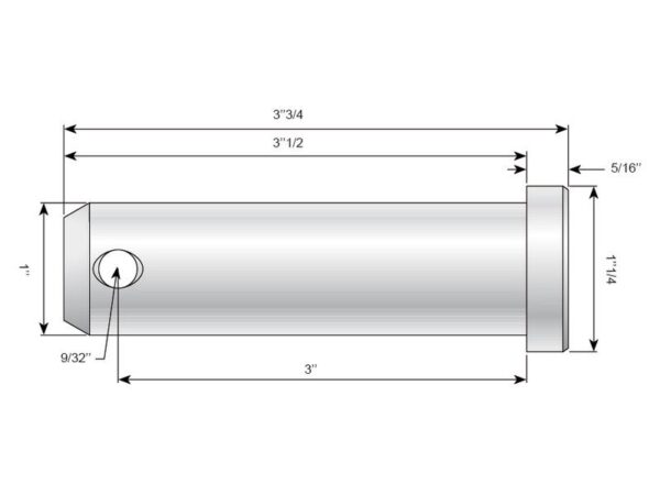 Topstangsbolt 25x76mm Kat. 2 (Ø25mm)