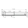 Redskabsbolt dobbelt 22 - 28x195mm, Gevind Kat. 1/2 (Ø22/28mm)