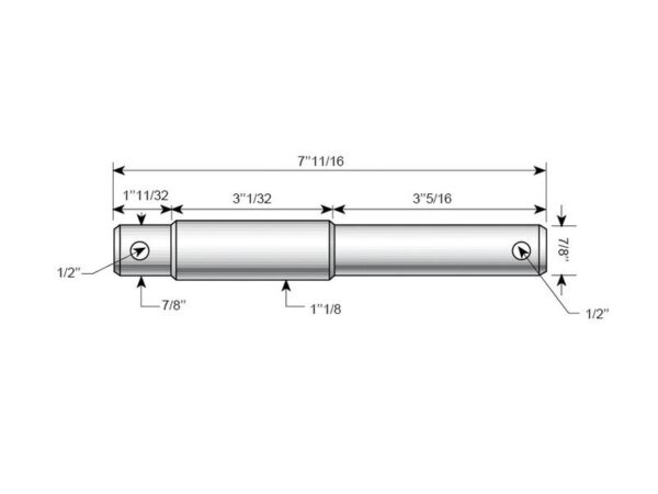 Redskabsbolt dobbelt 22 - 28x195mm, Gevind Kat. 1/2 (Ø22/28mm)