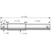 Redskabsbolt dobbelt 22 - 28x215mm, Gevind Kat. 1/2 (Ø22/28mm)