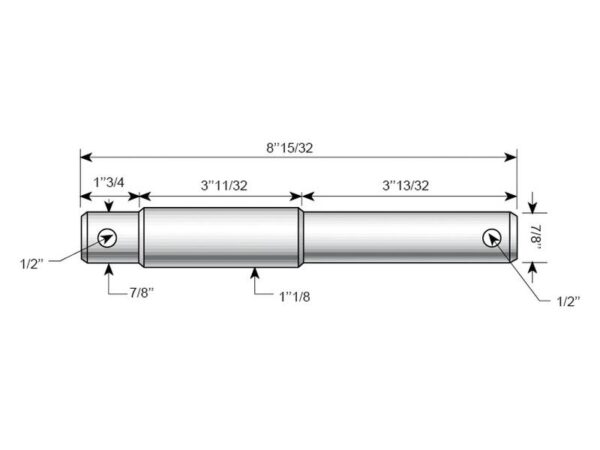 Redskabsbolt dobbelt 22 - 28x215mm, Gevind Kat. 1/2 (Ø22/28mm)