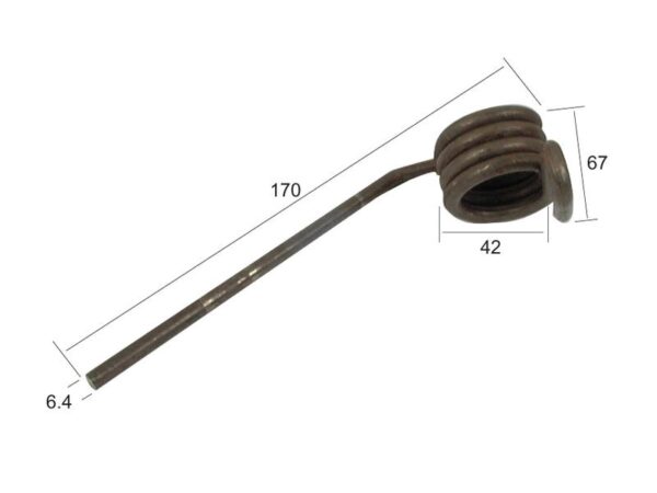 Rivefjeder Længde:170mm, Bredde:67mm, Ø6mm - Passer til Bamford Passer til: AG170