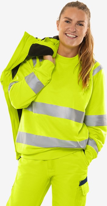 accab578754eac7777378ce13ded1e35 HIGH VIS GREEN SWEATSHIRT KLASSE 3 7862 GPSW