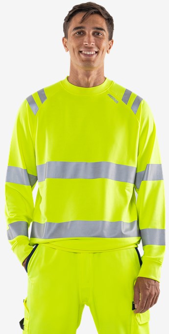 c714b6b165157fcd5faa029228318796 HIGH VIS GREEN SWEATSHIRT KLASSE 3 7862 GPSW