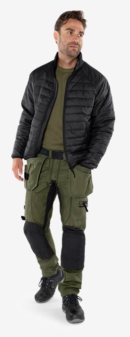 Green quilted jakke 4101 GRP